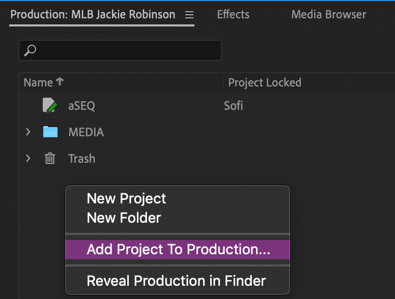 Add project to production